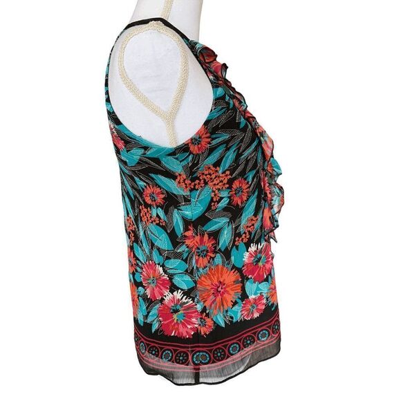 Eci New York Women's Top Size 2 Multicolor Ruffle Front Halter Multicolor - Picture 2 of 12